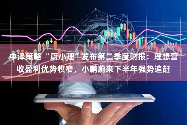 中澤策略 “蔚小理”發布第二季度財報：理想營收盈利優勢收窄，小鵬蔚來下半年強勢追趕